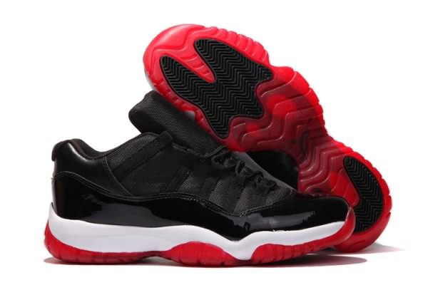 Fashion Air Jordan Retro 11 Black Red Mens Low Cheap
